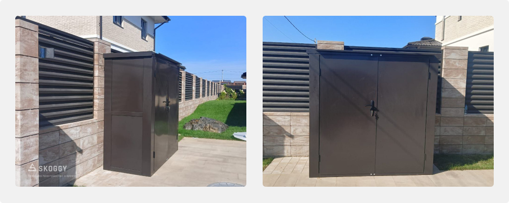 Уличный шкаф SKOGGY в шоколадно-коричневом цвете