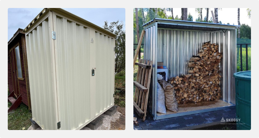 Компактные дровники SKOGGY на участках