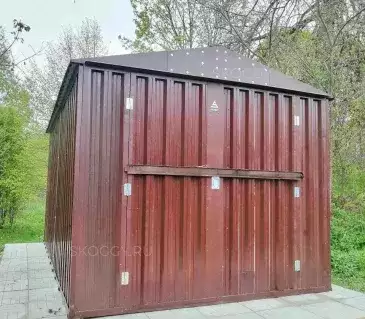 Гараж для снегохода в шоколадном цвете в дер. Протасово, Ступинский р-н, МО