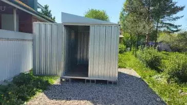 Контейнер для хранения с двумя входными группами в цинковом цвете в дер. Леньково, Ступинский р-н, МО