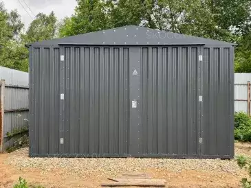 Широкий хозблок для склада вещей в графитовом цвете в дер. Троице-Сельцо, Мытищинский р-н, МО