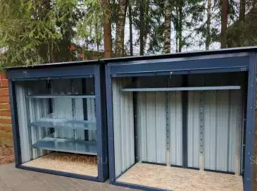 Два шкафа для садовой техники и инвентаря в графитовом цвете в дер. Капустино, Раменский р-н, МО